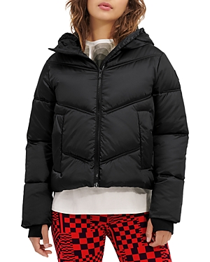 Shop Ugg Ronney Cropped Puffer Jacket In Tar