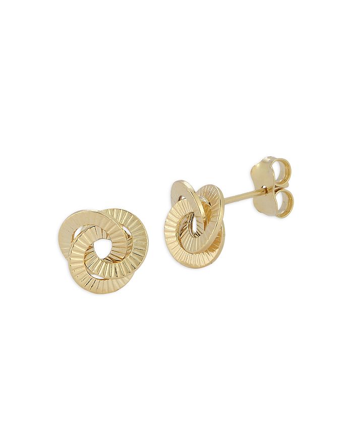 Bloomingdale's - Ridged Love Knot Stud Earrings in 14K Yellow Gold - 100% Exclusive
