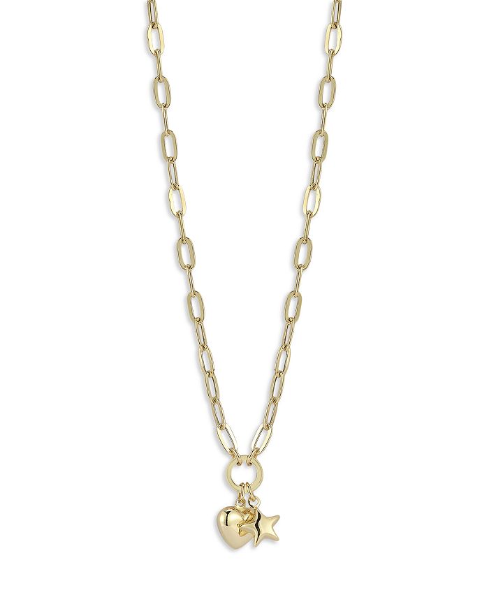 Bloomingdale's Paperclip Chain Charm Necklace in 14K Yellow Gold, 18" 100 Exclusive