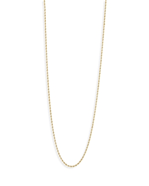 Moon & Meadow Fine Rope Chain Link Necklace in 14K Yellow Gold, 18