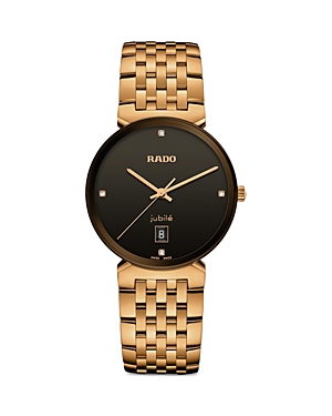 Rado Florence Classic Watch, 30mm In Black/rose Gold