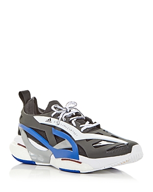 Adidas By Stella Mccartney Asmc Solarglide Cutout Runner Sneakers In Core Black/blue/white