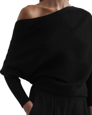 Lorna Asymmetric Draped Knitted Jumper