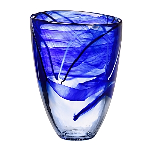 Shop Kosta Boda Contrast Vase In Blue