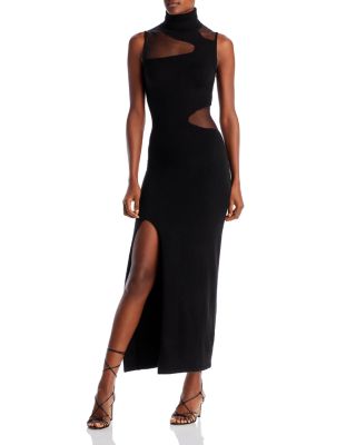 thermal knit dress Adjustable Zip Neckline Thermal Knit Dress – Nyere Style main image 1