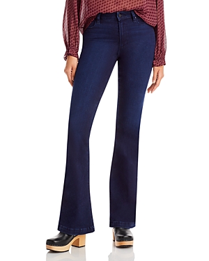 Paige Genevieve Linea High Rise Flare Jeans In Novela