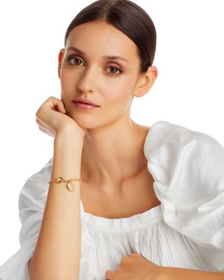 Polished Heart Toggle Bracelet in 14K Yellow Gold 