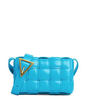 Bottega Veneta Small Cassette Shoulder Bag In Pool/gold