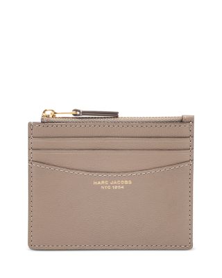 Marc Jacobs The Zip Card Case In Cement/nickel