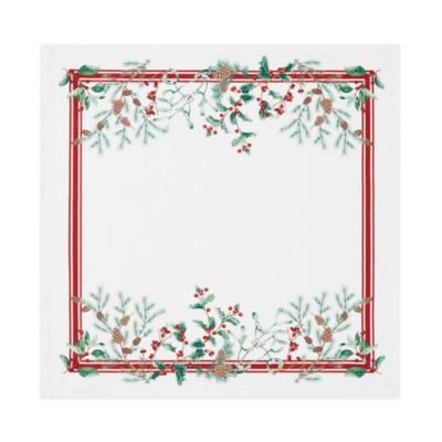 Winter Holiday Berry Fabric Napkins, Set of 4