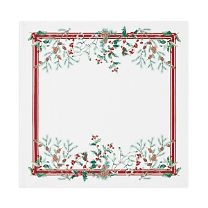 Elrene Home Fashions Winter Holiday Berry Fabric Napkins, Set Of 4 In Multi