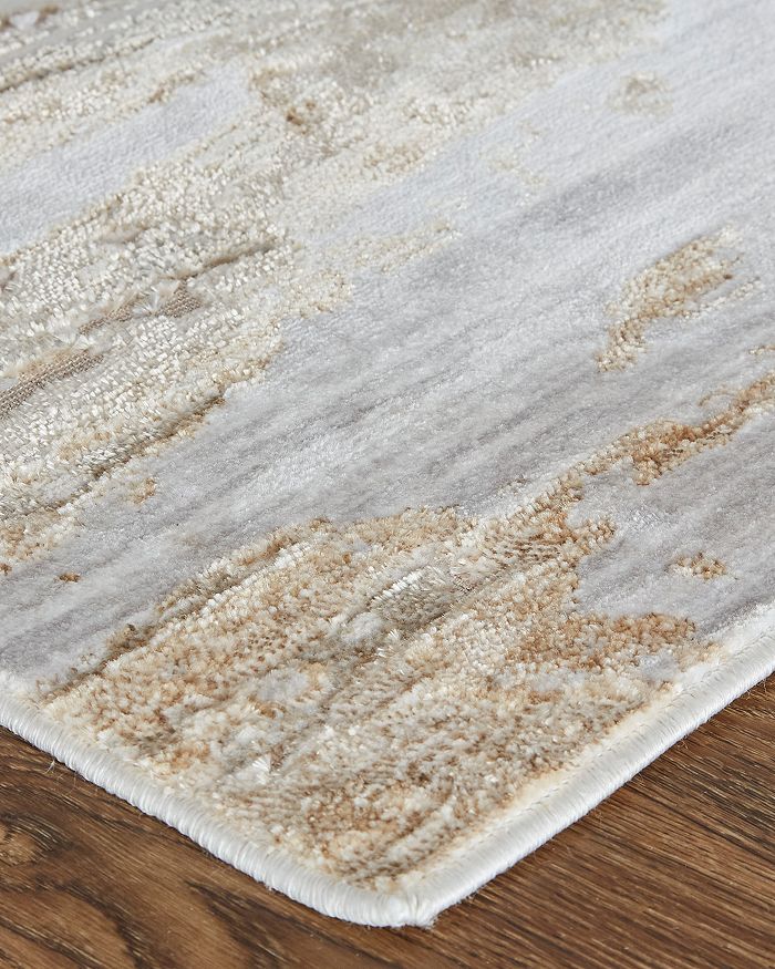Shop Feizy Laina 39g5f Area Rug, 2' X 3' In Beige Gray