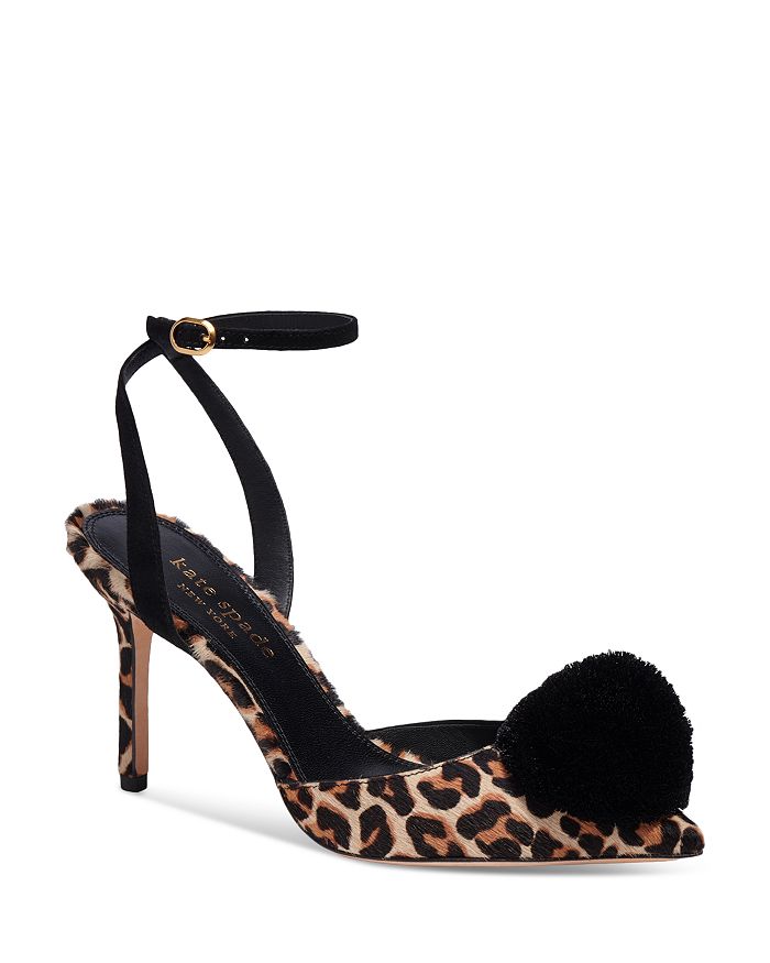 kate spade new york Women's Amour Pom Pom Ankle Strap High Heel Pumps |  Bloomingdale's