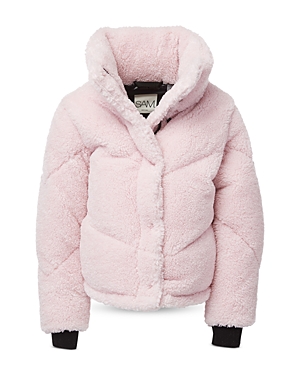 Shop Sam Girls' Sherpa Athlete Down Jacket - Little Kid In Pink