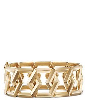 David Yurman - 18K Yellow Gold Carlyle Hexagon Link Bracelet
