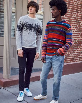 3-D Resin Skinny Fit Jeans in Black Repair