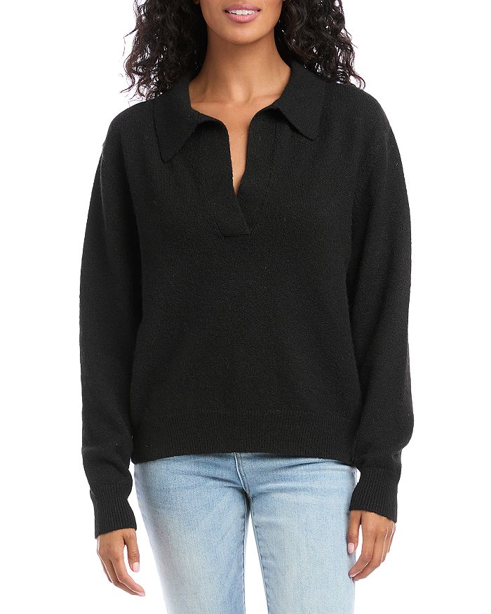 Karen Kane Ribbed Polo Sweater | Bloomingdale's