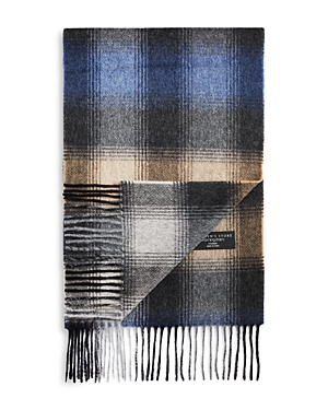 The Men's Store At Bloomingdale's Shadow Colourblock Cashmere Scarf - 100% Exclusive In Graphite Grey
