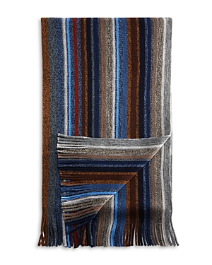 The Men's Store At Bloomingdale's Vertical Stripe Raschel Scarf - 100% Exclusive In Navy