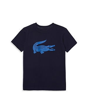 Lacoste Boys' Crocodile Logo Graphic Tee - Little Kid, Big Kid In Navy Blue