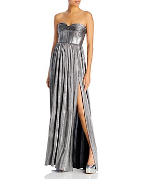 BRONX AND BANCO - Florence Metallic Strapless Gown