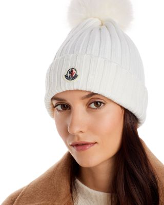 Wool Ribbed Pom-Pom Hat