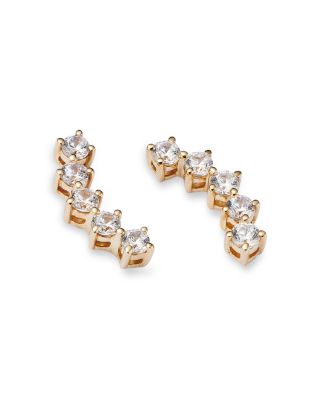 Diamond Ear Climbers in 14K Yellow Gold, 0.50 tcw 