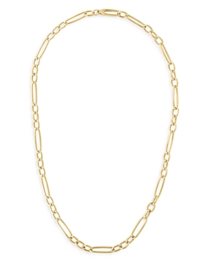 Shop Roberto Coin 18k Yellow Gold Figaro Link Chain Necklace, 18