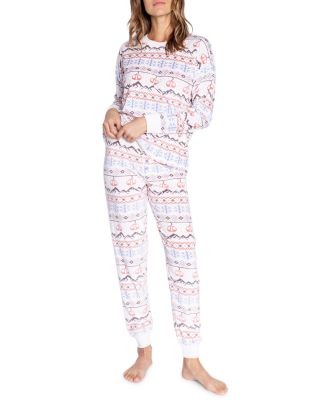 PJ Salvage Stay Lifted Fair Isle Pajama Top & Pajama Pants | Bloomingdale's