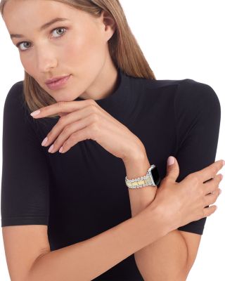 Sterling Silver & 18K Gold Diamond Link Apple™ Smartwatch Bracelet, 38-45mm