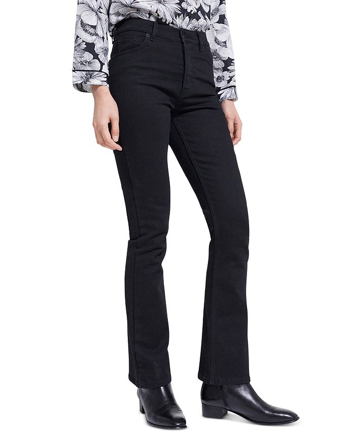 The Kooples High Rise Bootcut Jeans in Black Bloomingdale's