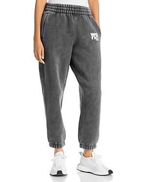 Alexander Wang T Alexanderwang.t Essential Terry Jogger Pants In Washed Black