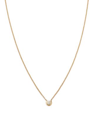 Bloomingdale's Fine Collection Diamond Solitaire Necklace in 14K Yellow Gold, 0.15 ct. t. w. - Exclusive