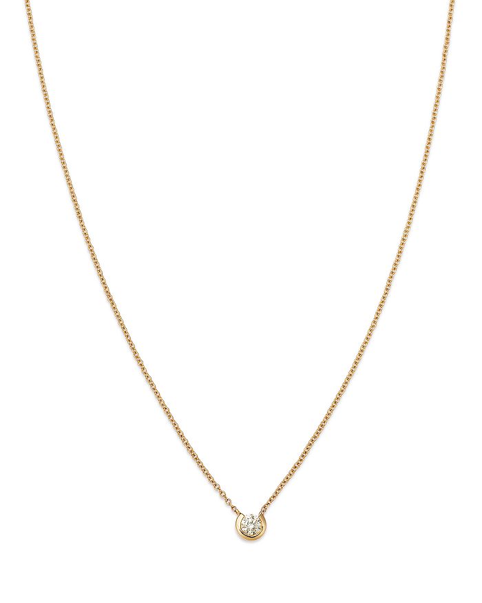Bloomingdale's Diamond Solitaire Necklace in 14K Yellow Gold, 0.15 ct ...