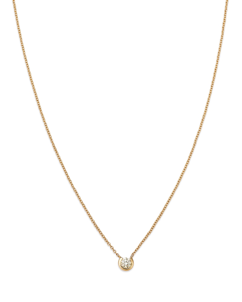 Bloomingdale's Fine Collection Diamond Solitaire Necklace in 14K Yellow Gold, 0.15 tcw