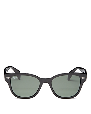 Ray Ban Ray-ban Square Sunglasses, 52mm In Black/green