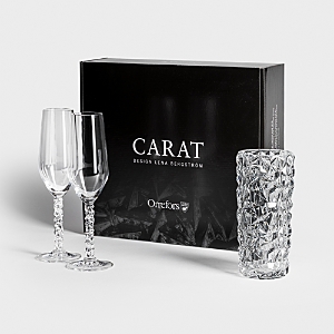 Shop Orrefors Carat 3-piece Gift Set In Clear