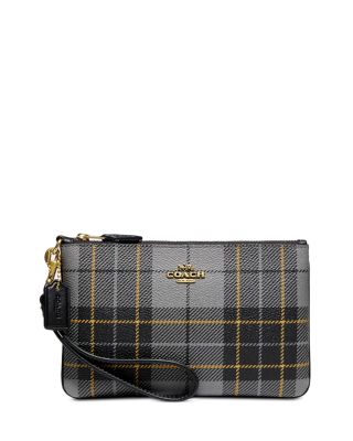 Coach plaid wristlet sale