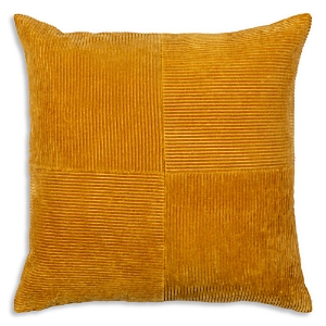 Surya Corduroy Quarters Decorative Pillow, 20 X 20 In Yellow