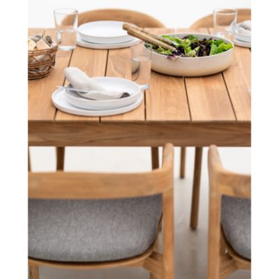 Teak Bok Outdoor Dining Table, Large - 118&amp;quot;