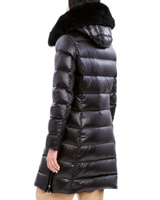 Kat Shearling Trim Down Puffer Coat