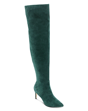 Charles David Women's Piano Pointed Toe High Heel Boots In Dark Emerald