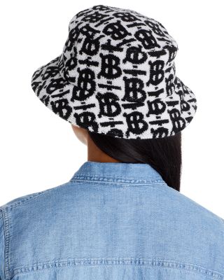 Burberry Towel Bucket Hat Burberry Towel Bucket Hat in Black & White Pattern | FWRD main image 2