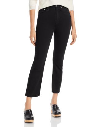 rag & bone Casey High Rise Ankle Flare Jeans in Black | Bloomingdale's