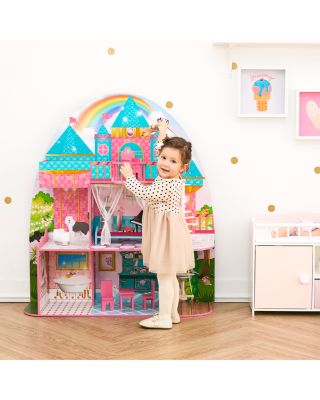Kids Princess Castle 12" Doll House Pink - Ages 3-7