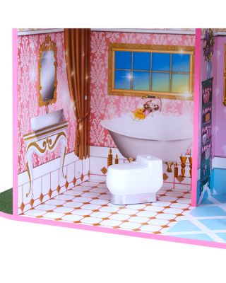 Kids Princess Castle 12" Doll House Pink - Ages 3-7