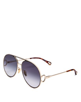 Chloé Aviator Sunglasses, 61mm | Bloomingdale's