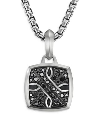 David Yurman Armory Amulet with Pave Black Diamonds