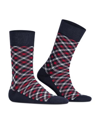 Smart Cotton Blend Check Socks