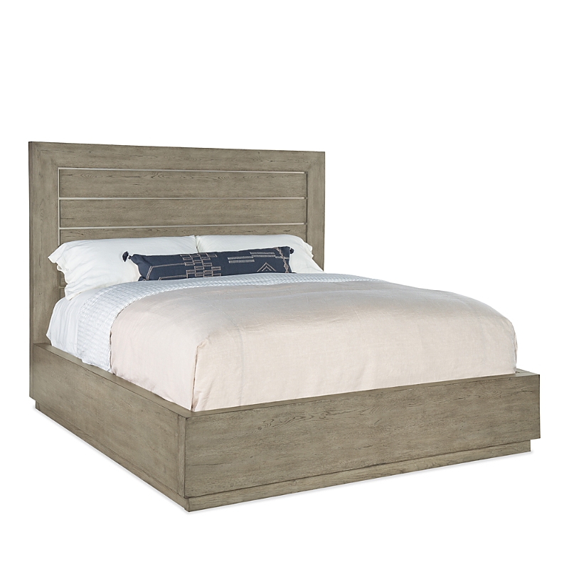 Hooker Furniture Mill Ridge King Panel Bed In Smoke Gray